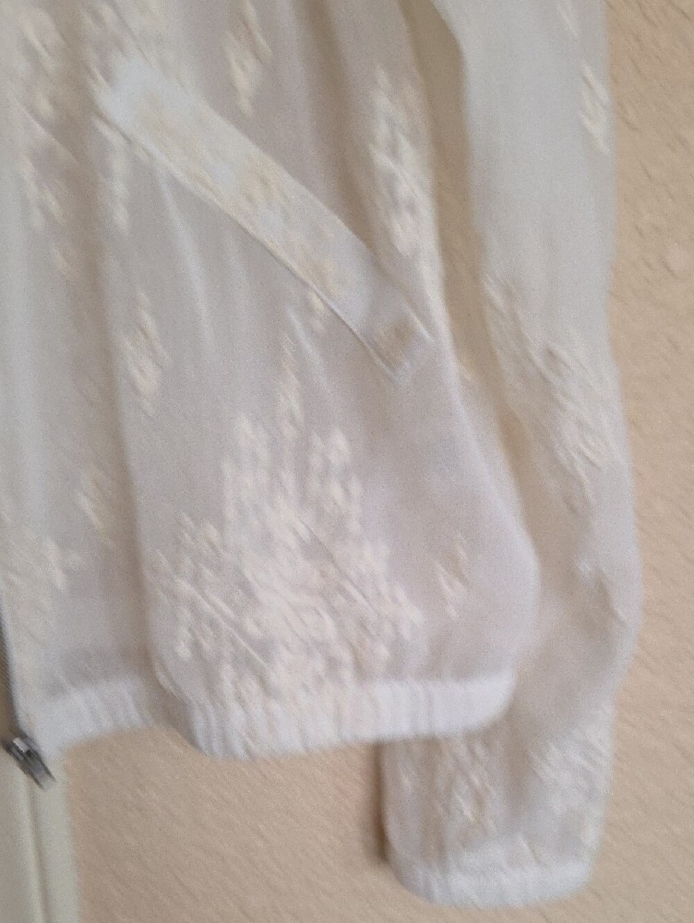 Maurices White Sheer Embroidered Zip-Front Jacket - Picture 4 of 11